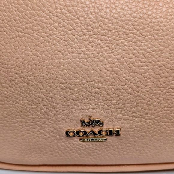Coach Pebbled Leather Shoulder Bag in Peach - Picture 3 of 6
